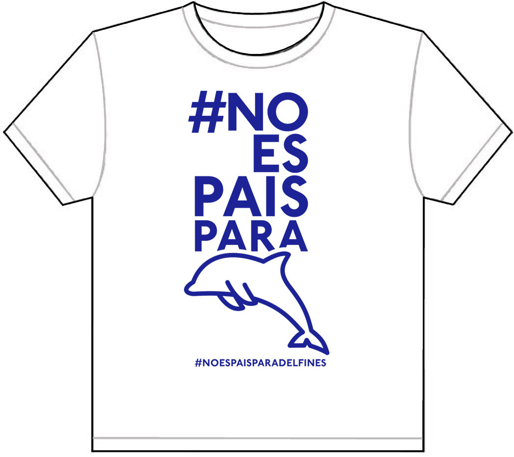 #Noespaisparadelfines White Short Sleeve T-Shirt